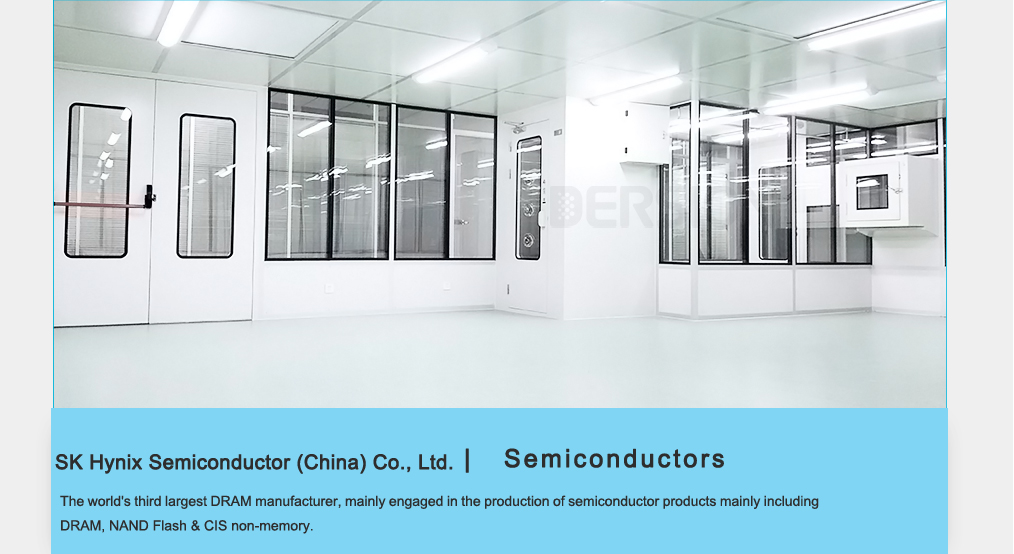 Assembled clean room, modular clean room details
